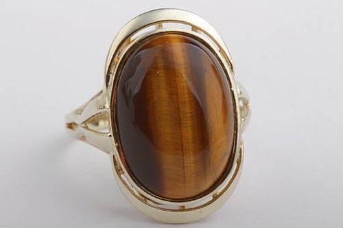 Ring tigerauge solitär - ring,