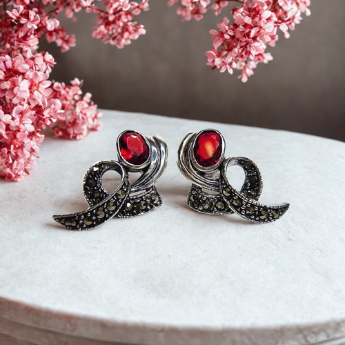 Jugendstil ohrstecker 925 - jugendstil,