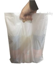 1.000 x DKT Tragetaschen -35my Tüten Weiß 38+45x40cm Tüte Beutel Plastik Taschen