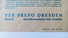 VEB PREFO DRESDEN Modellbahn8245 Betriebsanleitung f.Weiche P31r u.P 31l SpurH0