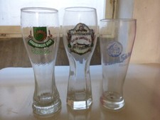3 Stück Weizenbiergläser 0,5 Liter Brauerei Gruibinger Lauterbacher Schlössle 