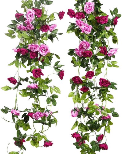 Künstliche rosengirlande 2pcs - rosengirlande,