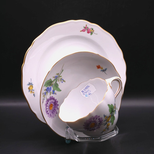 Meissen tasse gedeck bunte - meissen,
