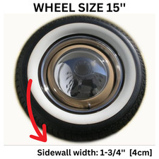 15" Weißwand Reifenringe Set