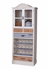 Vitrine Küchenvitrine Antik Küchenschrank Weinregal Landhaus Regal Weinschrank