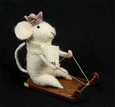 Weihnachtsdeko maus mit krone - weihnachtsdeko,