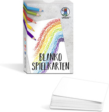 5 Blanko Spielkarten 36 weiße