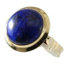 585er Goldring mit Lapislazuli Cabochon | 6,88 g | Größe 57 | massiv & elegant