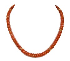 Carneol / Karneol Kette Halskette Edelstein-Collier V722