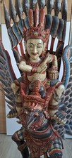 Vishnu auf Garuda 100cm und zwei Masken 48cm Antik Bali ,4 Handpuppen 55cm