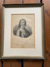Peter der Große - alte Lithographie mit Rahmen - 27 x 22 cm