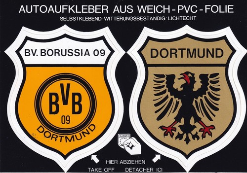 Borussia dortmund aufkleber - dortmund, 2x