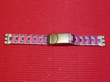 2nd HAND : KÜRZBARES ORIGINAL Swatch 17 mm IRONY Aluminium Armband DON´T CROSS..