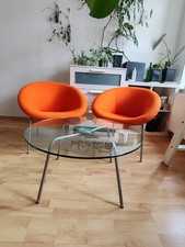 2x Walter Knoll 369 Armchair Orange - Designermöbel Sessel (Paar)