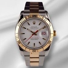 Rolex Herren Datejust 36mm Turn-O-Graph 18K Gelbgold / Stahl Uhr Auster 116263