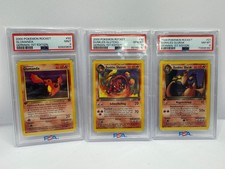 Dunkles Glurak Glutexo Glumanda PSA 8-10  1. Edition Team Rocket Pokemon Karten 