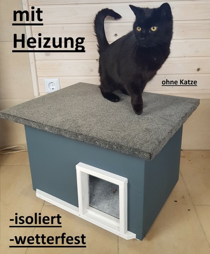 Katzenhaus mit heizung - katzenhaus,