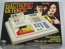 Vintage ARXON IDEAL Toys 1979 TABLE TOP Electronic Detektiv LED Spiel OVP Samml.