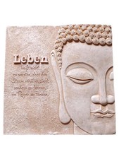 Formano Buddha Wandbild Dekoration Spruch Beige Modern Keramik Wandschmuck