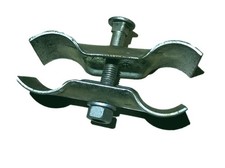 Bauzaunschellen verzinkt 🪚 | Rohrverbinder Doppel-Schelle M10 – 9 Stück