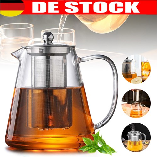 Edelstahl teekanne glas - 1,3l,