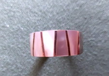 925er Silber Schmuck Ring 18-21 mm Durchmesser 6,33 g Perlmutt Einlage Deko Top