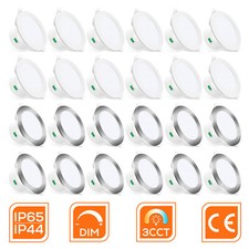 LED Einbaustrahler Dimmbar Einbauleuchten Flach Decken Einbau Spot Set 230V CE