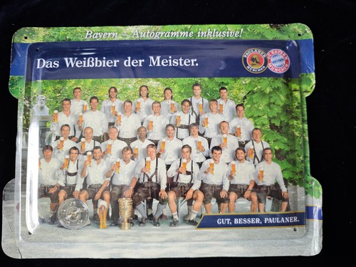 Blechschild paulaner weissbier - blechschild,