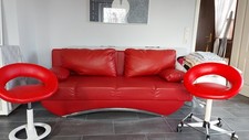 Rote-Leder-Schlaf-Couch 25€