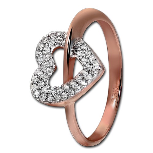 Golddream herz ring rosegold - ring,