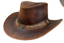 Western lederhut cowboyhut - western,