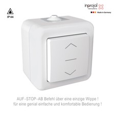 Rolladen Wipp Schalter Taster Aufputz IP44 für Rohrmotor Jalousie Markisen Motor