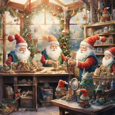 Wandbild Weihnachtswerkstatt Wichtel Elfen Deko Bild Weihnachten Wandfliese