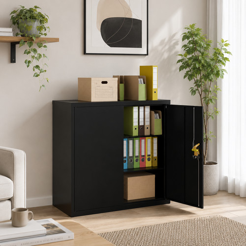 Aktenschrank stahl schwarz - aktenschrank,