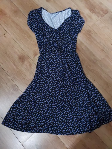 Sommerkleid schwarz blau - sommerkleid, schwarz/blau
