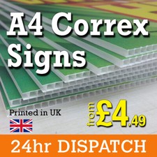 A4 Correx Schilder - bedruckte Farbe A4 Correx Board, Lampenpfostenschild - KOSTENLOSES Kunstwerk