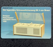Telefonkarte BRAUN SK4 Schneewittchensarg, Gugelot Design
