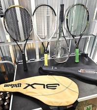 Wilson Tennisschläger, 4 Stück + 2 Taschen + Wilson Tennistasche
