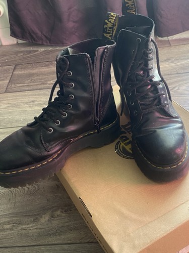 Martens lederstiefel - dr.,