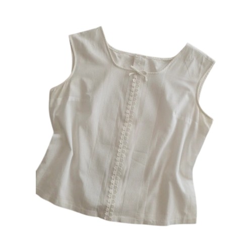 Vintage weiße spitzenbluse - weiße,