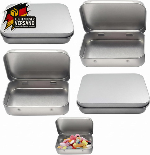 Stück blechdose mit deckel - blechdose,
