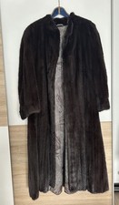 Mantel Echt Pelz Nerz Mantel, Damen, Größe L Winterjacke 125 cm lang Luxus