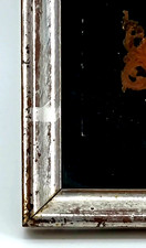Biedermeier Bilderrahmen Berliner Leiste Rahmen 19.Jh. Blatt versilbert (94)