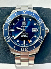 Armbanduhr Tag Heuer Aquaracer Calibre 5 BLAU Edelstahl