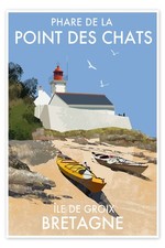 Poster Leuchtturm Point des