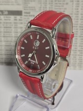 WWG. Stilvolle Herrenuhr in kräftigem Bordeaux-Rot , Top Zustand