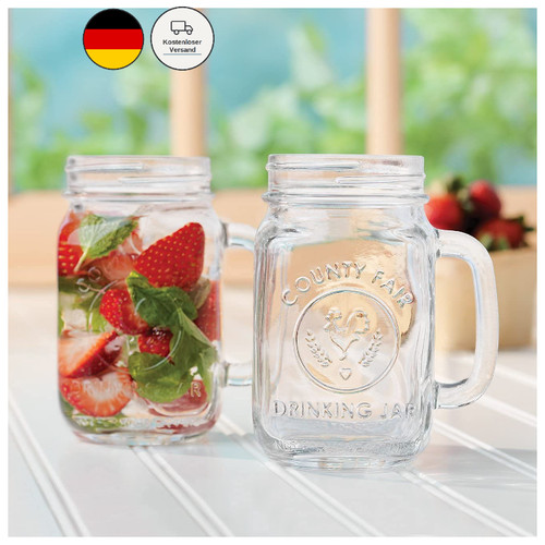 Mason jar trinkglas set - set, 2er