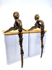 Relief Skulpturen * aus einem Schloß * Engel - Barrok Bronze / Messing Figur