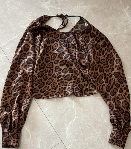 Damenbluse braun schwarz