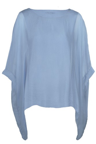 Tunika bluse seide fledermaus - bluse,